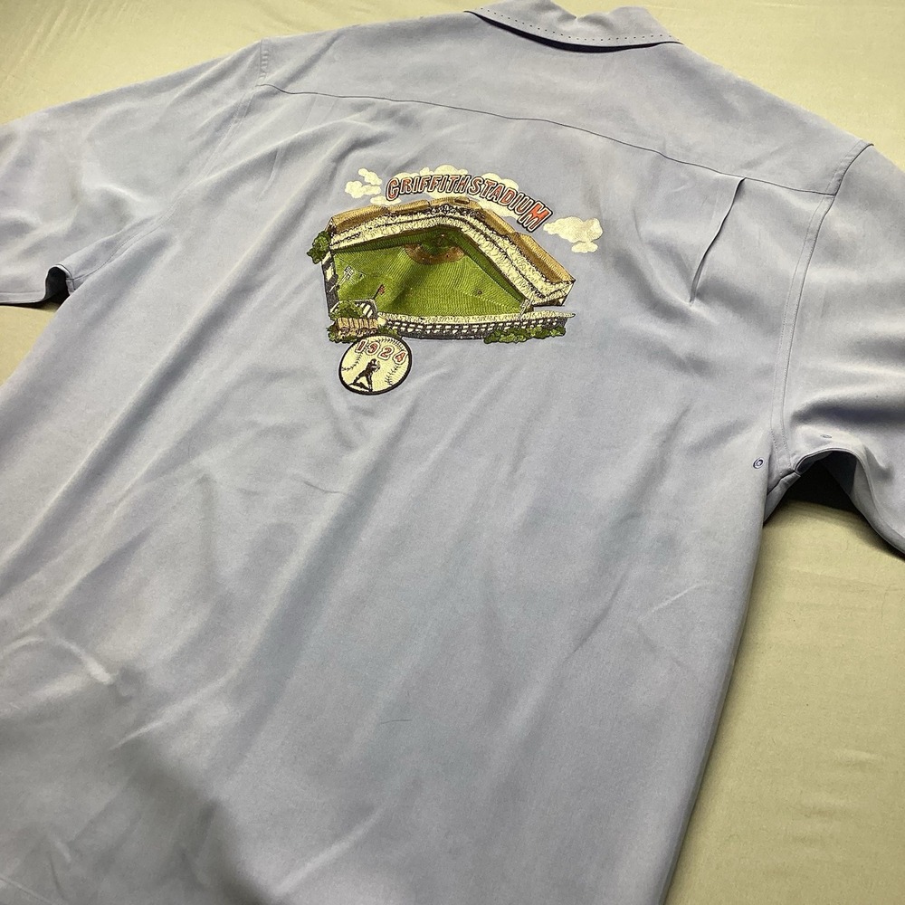 Nat Nast Griffith Stadium Silk Camp Shirt Large Limited Edition Washington 1924